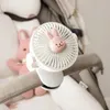 Koreanischer Kinderwagenlüfter tragbarer Clip-On-Lüfter 3 Geschwindigkeit USB Wireless wiederaufladbarer Cartoon-Fans im Freien 240417