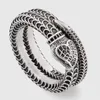 كلاسيكي رجعية مصمم خاتم مزدوج G Rings for Women Men Hip Hop Punk Style 925 Silver Ring Craft Skull Designer Jewelry Ring Ring Moissanite Ring