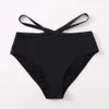 Grote driehoek strandbroek hete lente zwemmen nieuwe zwembroek dames zwart hoge taille zwembroek bikini