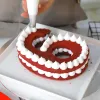 Stampi 08 Stencil Numeral Cake 10/12/16/16/18 pollici di plastica bianca Modelli di plastica di plastica di compleanno Strumenti di cottura a strati di torta a strati