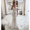 Elegante glitter fuori spalla Stramata Scacciata Abito da sposa Sleevette sexy Sleevette allacciate su abiti da sposa lunghezza del pavimento Vestitido de novi New YD 328