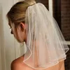 Bijoux de cheveux de mariage Crystal Veils Bridal Courts 1 Veil Pobie de mariage Party Party Bride Accessoires pour femmes et filles Ivoire blanc