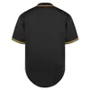 Blank Baseball Jersey Expédition rapide en or noir