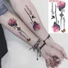 Trasferimento tatuatore impermeabile tatuatore temporaneo adesivo tatuaggio nero ramo albero design tatto falso flash braccio tatuaggio arte arte per donne uomini 240427