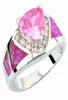 Fire Opal Rings Pink Color Fashion Mexico Jewelry012342508867