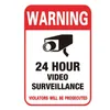 Wall Sticker 24H CCTV Video Camera System Warning Sign Wall Decal Surveillance Monitor Decal Public Area Security Supplies