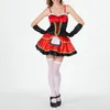 Abiti da lavoro Donne Vampire Cosplay Costume Halloween Outfifit Mini Abito Carneval Mini con abiti da spettacolo di pizzo sexy