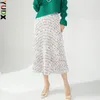Röcke Miyake Plissee Frauen halbe Rock A-Linie mittelgroße hoch taillierte lose Plus-Size-Druck Mode Slim 2024