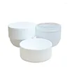 Opslagflessen 250 ml Haarmasker Pot Ronde bodem heldere witte crème Jar brede maand hervulbare fles lege plastic cosmetische containers met