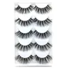 5 paires Mink Fals Cils se désordonner les cils doux naturels pour les yeux faits à la main épais 9310713