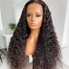 Synthetische pruiken 2024 NIEUW LAATS VOOR PAG 26 inch 180 Dichtheid Quiry Curly Synthetic Deep Water Waves geschikt voor zwarte vrouwen vooraf getrokken babyhaar Q240427