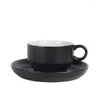 Muggar glasyr kaffekoppar och fat keramisk kopp engelska eftermiddag te -set service kontrakterat rött