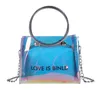 Bag 2pcs Messenger Women Women Laser Torby 2024 Lady Jelly Square Rampa Portfel Ręka Kobieta torebka