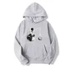 Sweatshirts Hoodies Sweatshirts Sweats Sweats Sweats Astronaute Imprimé Femmes Sweat à capuche décontracté Cascold Cou Top Loose Harajuku T-shirt à manches courtes Vêtements coréens 240425