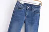 Frauen Jeans Maxdutti England Stil High Women Street Burrs Skinny