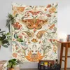 Wandteppiche Vintage Schmetterling Wandteppich für Schlafzimmer Zimmer Dekor Ästhetische Ins Wand hängende Hintergrund Tuch Boho Dekor Wandteppiche Picknickmatte