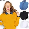 Bow Ties Women Faux Collar Shirt Chemis détachable False Y2K Crop Tops Daily Accessoires
