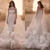 CAGGIO CHE MILLA NOVA MERMAID Abito da sposa con paillettes di Cape Abiti da sposa con paillettes al collo alto abiti da sposa