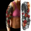 Trasferimento tatuaggio impermeabile temporaneo adesivo tatuaggio tatuaggio rosa plum blossom a braccio completo tatto flash manicotto tatuaggio di grandi dimensioni per uomini donne donne donne 240427