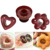 Moldes Fabricante de donut Cutter Bolo Flor Flor Heart Fudge Bolo Bolo Pão de Sobremesa