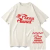 T-shirts masculins 2024 Planète Pizza Summer T-shirts Sweatshirt graphique masculin