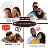 Transfert de tatouage WP Mariage personnalisé Sticker Tattoo Tattoo Envoyez simplement une photo et nous avons créé les conceptions que vous voulez un couple facile Tattoo Faire 240426