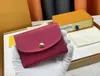 Classic Button Damen Short Wallet Fashion Show Exotic Leder Bag Round Coin Wallet -Kartenhalter mit Box 8a