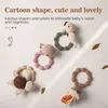 Mobiles# 1PC Babies Crochet Catcha Marinha Animal Brinquedo Silicone Ring Baby Teether Redent Infantil Gym Mobile Catcles recém -nascidos Toys D240426