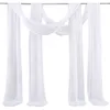 Gordijn 2 stks bruiloft boog decoratie tule chiffon partitie voor huis woonkamer slaapkamer decor