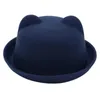 Berets Bear Bowler Hat For Kids Boys Femmes Femmes Round Cap Round Fanging Performance Mignon d'hiver automne Chape parent-enfant de famille