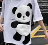 Женские футболки Tice Fluffy Panda с короткими рукавами для женщин o eck ose forcual винтажные футболки мультфильм Y2K Fashion Summer