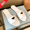 Designer Slippers for Women Sandals Fashion Luxury Claquette Luxe Sandale Brun Brown White Cuir Chunky Summer Triangle Brands Beach Shoes Slides Talons plats