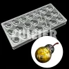 Moldes 28 estilo policarbonato de policarbonato molde o bolo de cozimento Belgian Sweets Candy Bar Mold Bonbon Ferramentas de confeitaria Bakeware