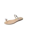 Slippels vrouwen strand glanzende slipper dame zomer zomer bohemia diamant sandalen familie t-riem string slippers comfortabele boho schoenen