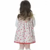 Robe de fille 3 ensembles de jupe PCS pour les enfants floral en tout-petit robe bébé filles coton doux coton vêtements vestido lolita