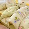 Bedding Sets High-grade Four-piece Set Cotton Wool Bed Sheet Thickened Quilt Cover Bunk Student Dormitory Three-piece