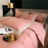 Set di biancheria da letto 2024 set 60 cuciture in cotone a long-staple da ricamo a letto a quattro pezzi-Luce di lussuoso rosa