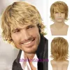 Hot Selling New Mens Hair Mid Length Curly fashionabla och fluffiga peruk