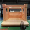 4.5x4.5m（15x15ft）フルPVCアウトドアアクティビティインフレータブルウェディングバウンサー2024コマーシャルブルーバースデー弾力のあるカスルテパーティームーンウォークハウス大人n子供のためのムーンウォークハウス