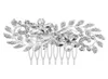 2018 Feis Hole Crystal Flower en Leaf Hair Combed Romantic Bridal Flower Hapdress Hair Accessoire voor bruid bruiloft A1566693