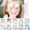 Tattoo Transfer 1PCS Childrens Carnival Party Face Stickers Tattoo Stickers Mermaid Dolphin Animal Dress Up Fun Tattoo Paper Temporary Tattoos 240427