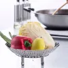 Utensils Vegetable Folding Steamer Basket Stainless Steel Steamer Basket Insert Collapsible Steamer Baskets for Cooking Food