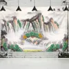 Wandteppiche Bergreihe Tapestry Wall Hanging Beach Handtuch Bohemian Chinesische Landschaftsmalerei Schlafsaal