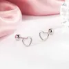 Stud Korean 925 Silver Needle Tragus Piercing Helix Studs Earrings for Women 2Pcs Butterfly Heart Trendy Ear Piercing Body Jewelry d240426