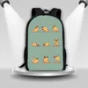 Rucksack Coloranimal niedliche Mops -Yoga -Drucke Frauen Sommer 17 Zoll großer Kapazität Reisetasche Kinderschule Leichtes Picknick