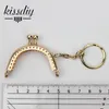 KISSDIY 20PCS 5CM antique Bronze silver golden Metal Coin Purse Frames with keyring Bag Handle Kiss Clasp DIY Bag Accessories 240419