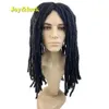 Perruques synthétiques pour hommes à cheveux longs perruque synthétique Black Horror Lock droit Crochet tissé de la partie moyenne quotidienne Q240427