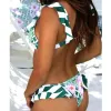 Set robuffle rotampino bikini floreale costume da bagno perizoma bituccia da bagno da bagno da bagno bandage bikini set bikini con taglio alto