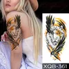 Vattentät tillfällig tatuering klistermärke Rose Snake Flower Tattoos Lace Tiger Dragon Body Art Arm Fake Sleeve Tatoo Women 240423