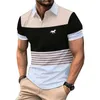 T-shirts masculins Mens New Fashion Slim Fit Sports à manches courtes Polo Sports avec un collier de polo.J240426